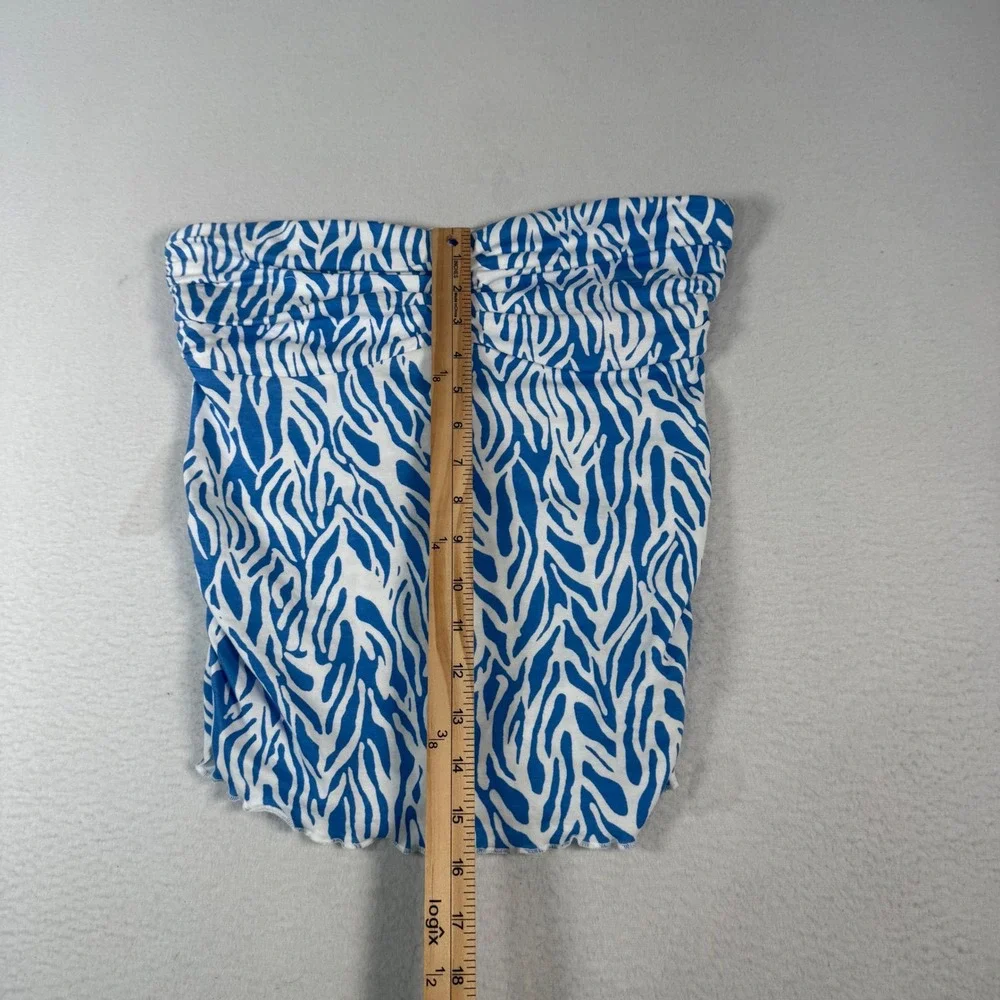 DVF Diane von Furstenberg‎ Target Skirt Top Set Women S Blue Zebra Knit Chic NEW